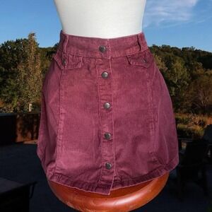 Urban‎ Outfitters Burgundy Mini Skirt